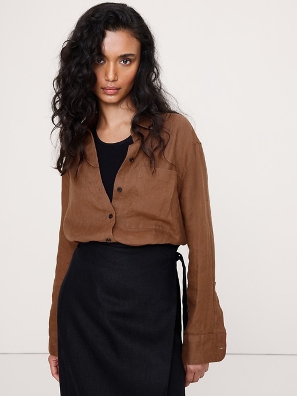 Banana Republic Womens Oversized Linen shirt